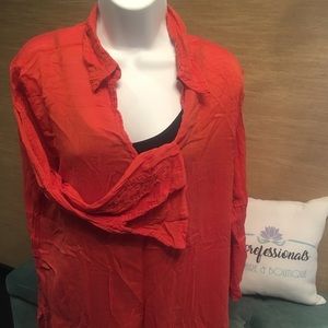 Orange Embroidered Tunic